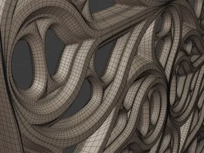 Paneling belonging to Carlisle Cathedral  1842 V4 3D model