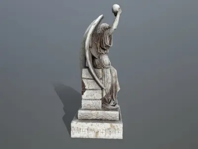 statue 2 of angel Low-poly 3D model