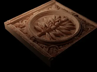 Olive Branch CNC 3d Print High Relief Sand Casting 3D print model
