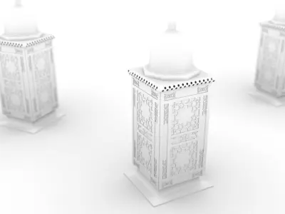 arabic lantern Low-poly 3D model