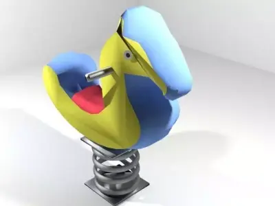 Playground Element - Spring Horse 3D model