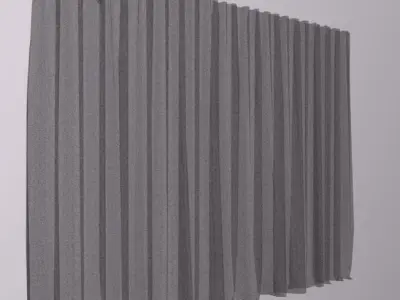 Drapery transparent Low-poly 3D model