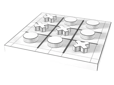 Tip Tap Toe Table Game Free 3D model
