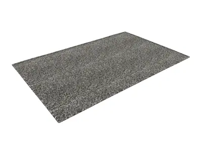 Grey Rug Low-poly 3D model