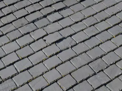Weathered Slate Tile Roof  Texture