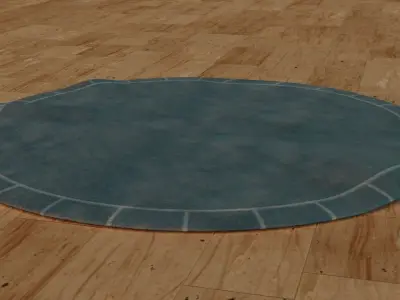 Circular Rug Low-poly 3D model
