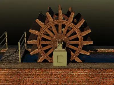 Waterwheel 3D model