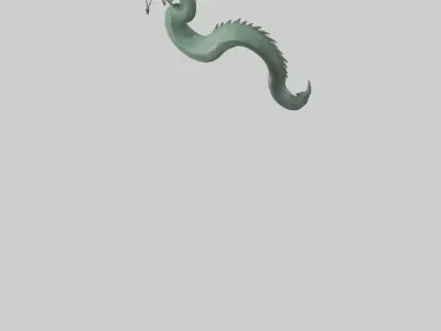 Sea Serpent model Low-poly 3D model