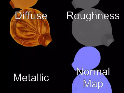 Elegant Seashell model pack Low-poly 3D model