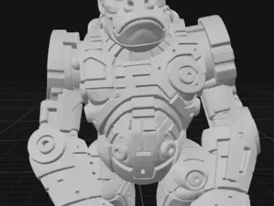 Mechanical Gorilla Sculpture 3D print model