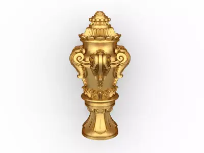 Classical urn decorative onlay cnc 3d printing stl 01 3D print model