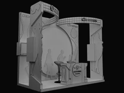  Booth Exhibition Stand a267b 3D model