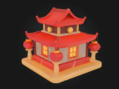 Pagoda Retreat 3D model