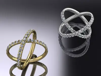 Jewelry Ring Gold 3D print model