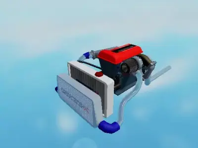 SR20DET water pump in sky for sims Low-poly 3D model