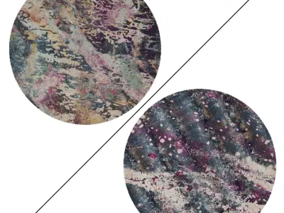 Round Rug Set 279 3D model
