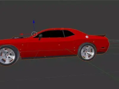 Dodge Chellenger SRT10 Low-poly 3D model