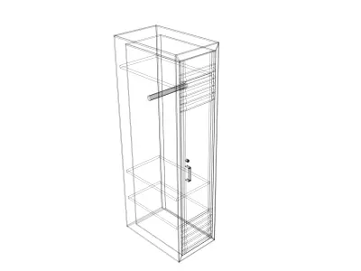 Locker metal 3D model
