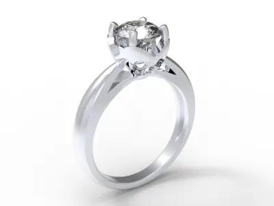 Engagement Ring  STL File Format ready For 3D Printing - CC54 3D print model