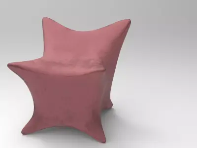 Nuha Chair Low-poly 3D model