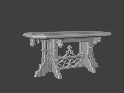 AntiqueGothic Table 1 3D print model