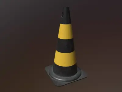 Traffic Cone Free low-poly 3D model