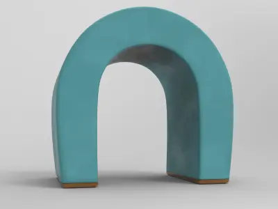 Kobu Kid Pouf Low-poly 3D model
