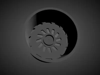 Radi8 R8T12 scalable and Printable rim 3D print model