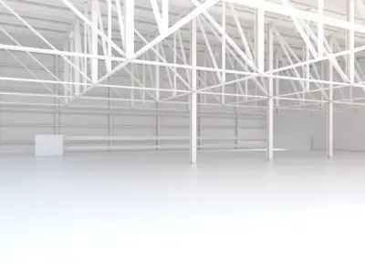 studio render 7 nissan sports car in garage Low-poly 3D model