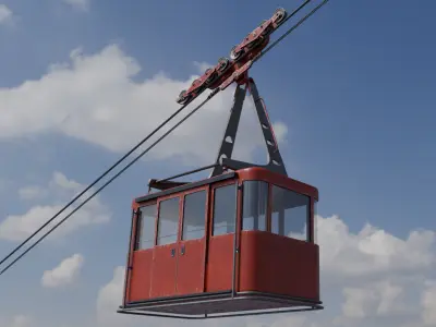Cablecar Gondola 3D model 3D model