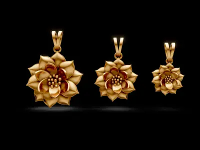 Sun Flowers Pendants 3D print model