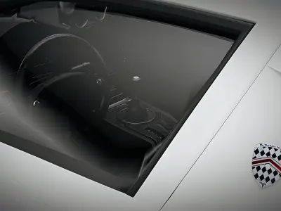 SSC Ultimate Aero 2010 Full White Paint - Interior Included Low-poly 3D model