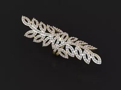 Leafy Luxury ring 3D print model
