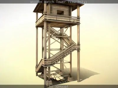 Wooden Watch Tower Free Download Free 3D model