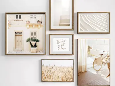 Minimal Photo Frame Set - 11 Low-poly 3D model