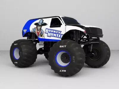 Monstre Truck Low-poly 3D model