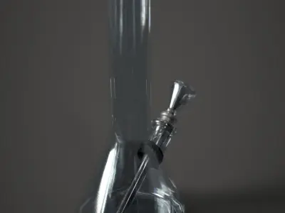 Glass Bong Low-poly 3D model