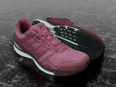 ADIDAS 3D SHOES - RED - SUPERNOVA Low-poly 3D model