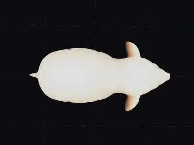 Moon Mammal Low-poly 3D model