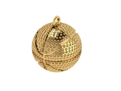basketball ball pendant 3D print model