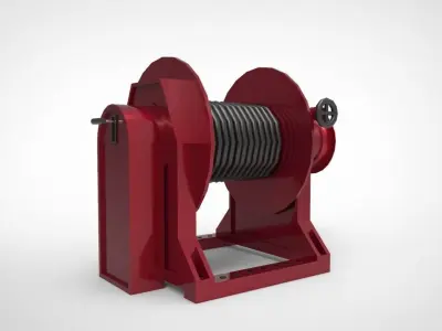 mooring winch ship 3D model