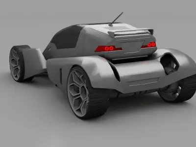 sci-fi car  3D model