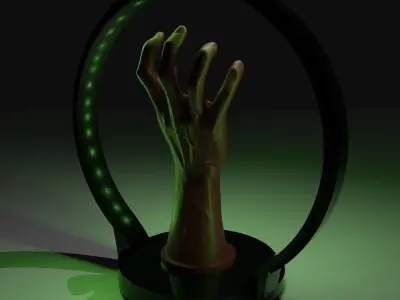 Spooky Decktop Arm Light Free 3D print model