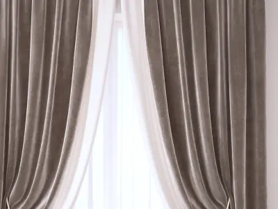 Set 92 Curtains 3D model