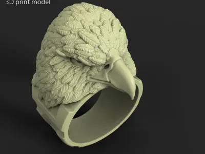 Ring jewelry Eagle vol1 3D print model
