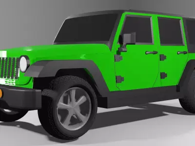 Jeep Wrangler-Green 3D model