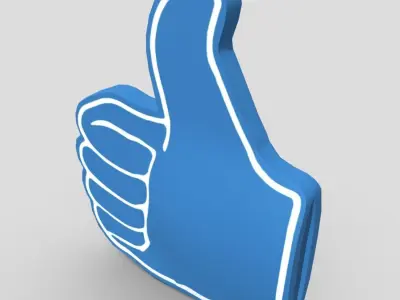 Foam Finger Thumb Low-poly 3D model