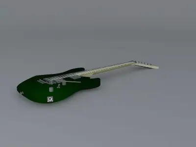 Dweezil Zappas green Charvel guitar Free 3D model