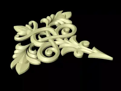 Central decor ornament for furniture 3D model 301