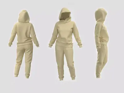 3D model digital hoodie and pant 3D model 3D model